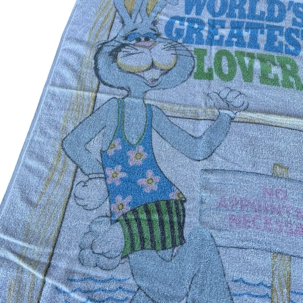 Vintage World’s Greatest Lover Beach Towel R.A. Briggs Beach Bunny Novelty Funny